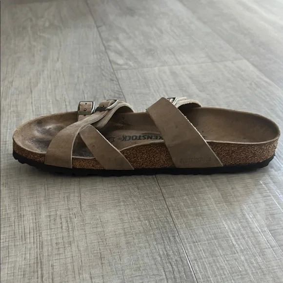 Birkenstock Taupe Triple-Strap Sandals - Picture 8 of 12